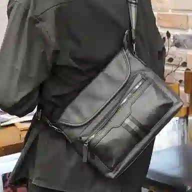 Slazenger Retro Messenger Bag Grey Black