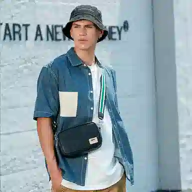 Slazenger Retro Logo Waist Bag Black