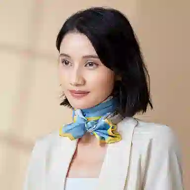 SILKUEEN Palace Grey Yellow Scarf