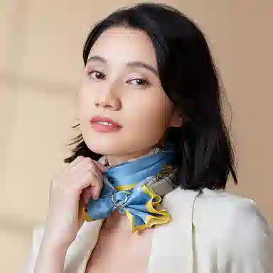 SILKUEEN Palace Grey Yellow Scarf