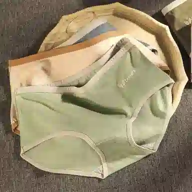 棉基因 亲肤透气简约舒适柔软抑菌裆中腰高弹贴身三角内裤 女款 组合装