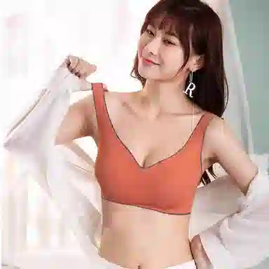 棉基因 亲肤无痕聚拢无钢圈收副乳背心式文胸 女款 组合装