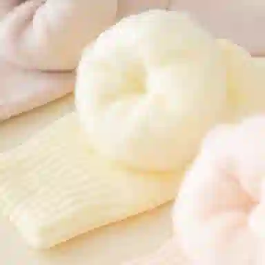 棉基因 舒适保暖发热羊绒加厚加绒纯色中居家百搭中筒袜 女款 组合装