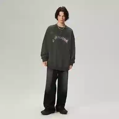 LAMLICKA Original Hand-painted Print Sweatshirt