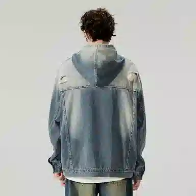 LAMLICKA Denim Hoodie Blue