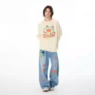 LAMLICKA Cartoon Print Sweatshirt