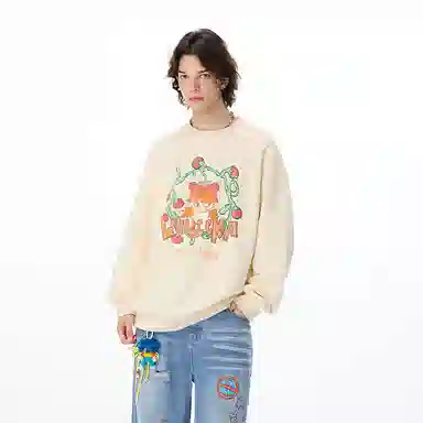 LAMLICKA Cartoon Print Sweatshirt