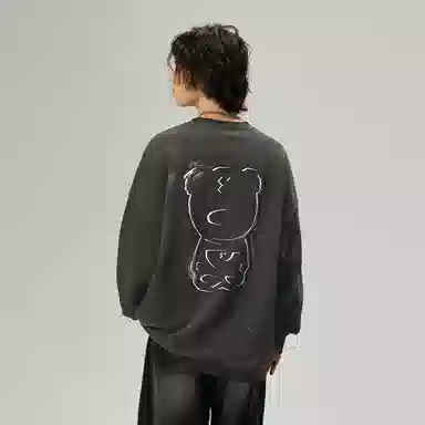 LAMLICKA Original Hand-painted Print Sweatshirt