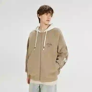 LAMLICKA Fleece Hoodie Khaki