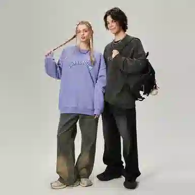 LAMLICKA Original Hand-painted Print Sweatshirt