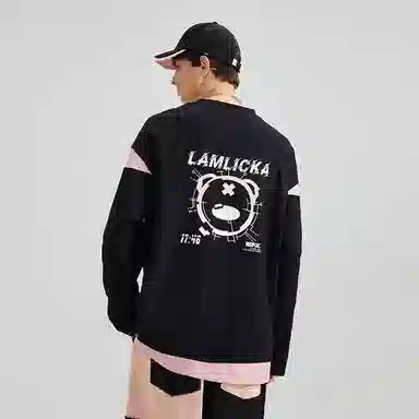 LAMLICKA Long Sleeve Tee Black