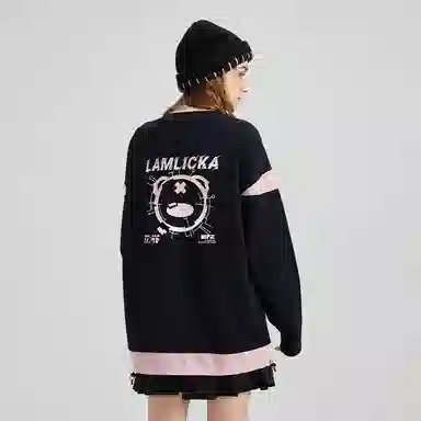 LAMLICKA Long Sleeve Tee Black
