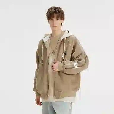 LAMLICKA Fleece Hoodie Khaki