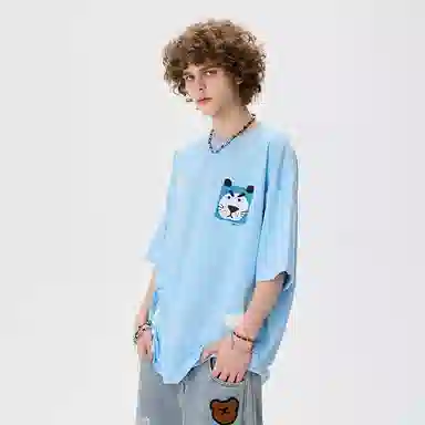 LAMLICKA 3D Heart Animal Print T-Shirt