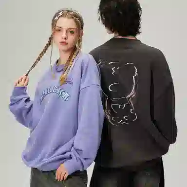 LAMLICKA Original Hand-painted Print Sweatshirt