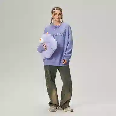 LAMLICKA Original Hand-painted Print Sweatshirt