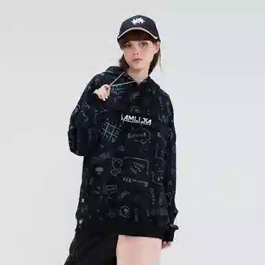 LAMLICKA Hoodie Black