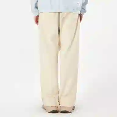 LAMLICKA Letter Stitching Casual Pants Beige