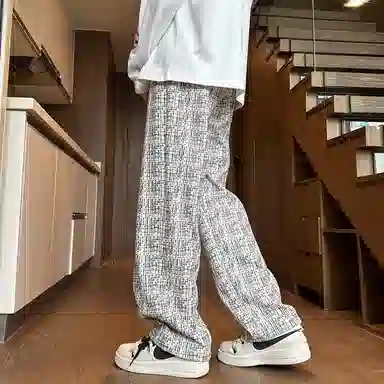 沐诚阳译 美式复古纯色基础脏脏裤简约时尚柔软宽松百搭舒适直筒垂感设计感高级感休闲裤 男女同款
