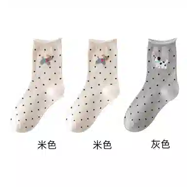 恒源祥 卡通舒适透气吸湿排汗中筒袜 女款 组合装