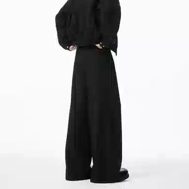 欧路得 美式垂感宽松纯色休闲裤 男款