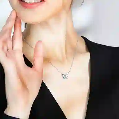 PARAS KORS Blue Butterfly Pendant Necklace