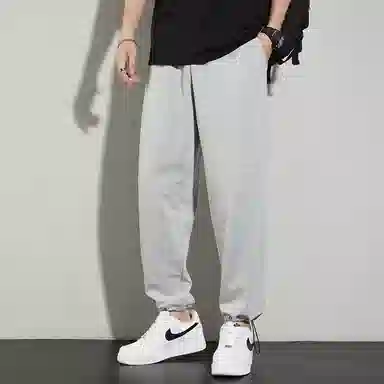 玉儿恋 运动宽松纯色休闲裤 男款