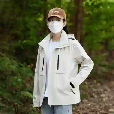 玉儿恋  拼色山系情侣款户外单层  防水防风透气冲锋衣 男女同款