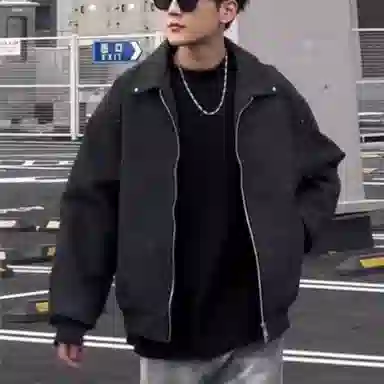 玉儿恋 美式痞帅复古翻领夹克外套 男款