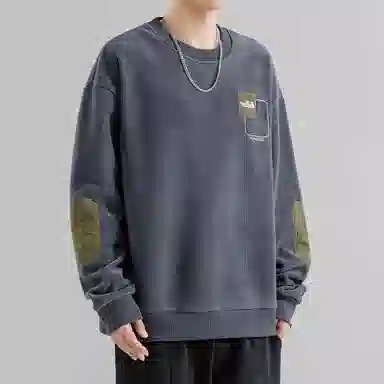 玉儿恋 加绒加厚保暖百搭字母刺绣休闲宽松卫衣 男款