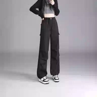 玉儿恋 美式时尚休闲宽松阔腿工装裤 女款