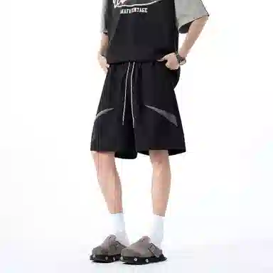 冰飞 美式复古基础款舒适百搭工装短裤 男女同款