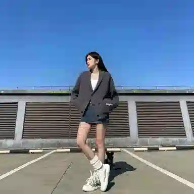冰飞 美式慵懒风复古简约字母翻领纯色基础款宽松休闲保暖软糯外套学院风亲肤舒适百搭双排扣开衫长袖针织衫 男女同款