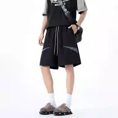 冰飞 美式复古基础款舒适百搭工装短裤 男女同款