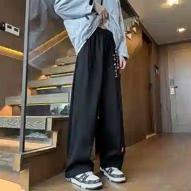 冰飞 百搭基础款无性别主义宽松休闲裤 男女同款