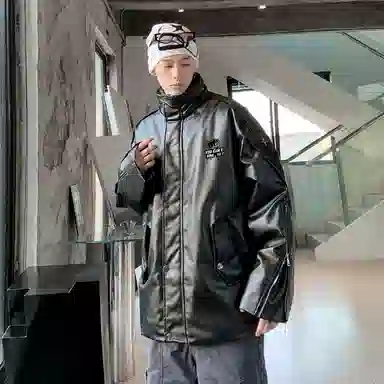 冰飞 美式高街风骷髅印花设计感宽松立领外套加厚保暖御寒工装棉衣百搭舒适潮流棉服 冬款 男女同款