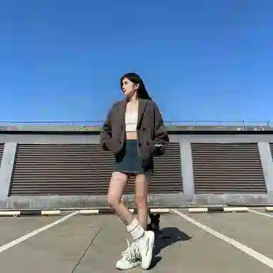 冰飞 美式慵懒风复古简约字母翻领纯色基础款宽松休闲保暖软糯外套学院风亲肤舒适百搭双排扣开衫长袖针织衫 男女同款