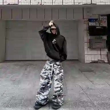 冰飞 美式街头简约风字母印花潮牌基础款连帽休闲舒适解构正肩宽松纯色外套通勤学院风无性别透气户外运动卫衣 男女同款