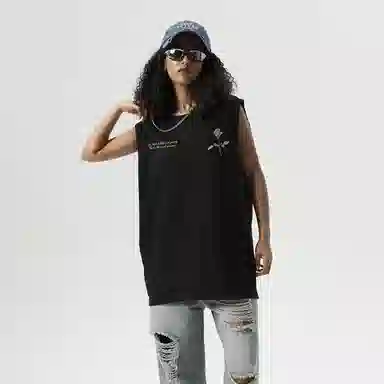 冰飞 美式复古高街宽松背心 男女同款