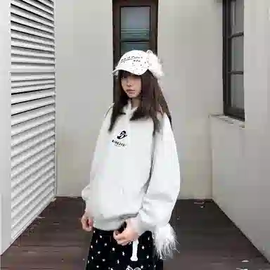 冰飞 美式街头简约风字母印花潮牌基础款连帽休闲舒适解构正肩宽松纯色外套通勤学院风无性别透气户外运动卫衣 男女同款