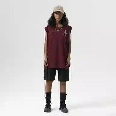 冰飞 美式复古高街宽松背心 男女同款