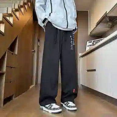 冰飞 百搭基础款无性别主义宽松休闲裤 男女同款