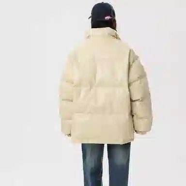冰飞 美式复古嘻哈风街头基础款纯色立领机能加厚保暖防水防风宽松面包棉服 男女同款