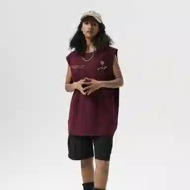 冰飞 美式复古高街宽松背心 男女同款