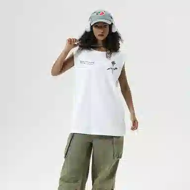 冰飞 美式复古高街宽松背心 男女同款