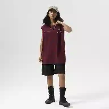 冰飞 美式复古高街宽松背心 男女同款