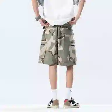 冰飞 美式复古时尚个性高街百搭舒适潮流休闲短裤 男女同款