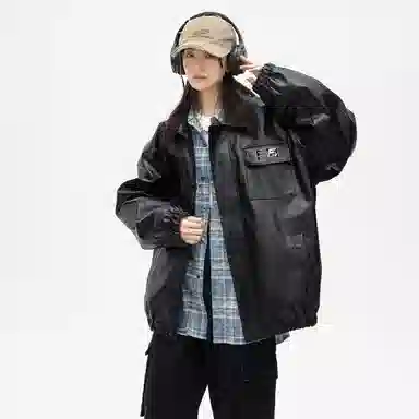 Bingfei Vintage PU Leather Jacket