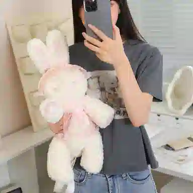蒙小仔 可爱洛丽塔熊和兔公仔 陪伴安抚 关节可动 玩偶周边