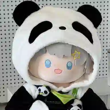 蒙小仔 可爱呆萌坐姿衣服 可换装熊猫 鼠鼠娃衣 玩偶周边